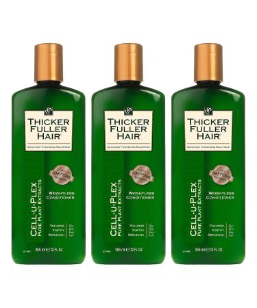 Thicker Fuller Hair Conditioner 12 oz (355ml) - Weightless Formula, Pack of 3 - Buy Online on GoSupps.com