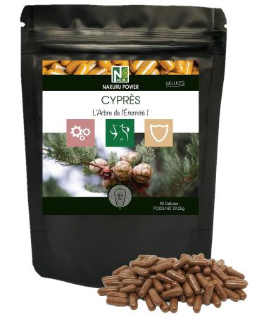 NAKURU | Cypress | Power Range | Made in France | “The Tree of Eternity!” | (90 Capsules of 325mg / Net Weight: 29g)