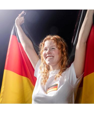 Groxuel Germany Flag Pack 150x90cm with Eyelet Makeup Pencil & Sunglasses | Ultimate Germany Fan Gear for EM 2024 - Buy Online on GoSupps.com
