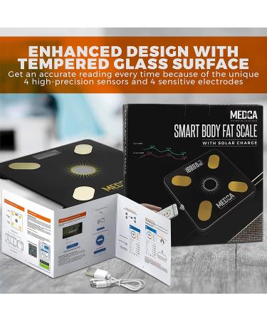 Smart Digital Solar Powered Body Fat Scale for Precise Weight, BMI, and Body Composition Tracking - Smartphone App for Progress Monitoring - Buy Online on GoSupps.com