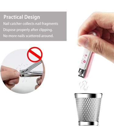 Pafason Baby Security Nail Clipper Set - Nail Catcher & Glass File for Infants & Toddlers - Stainless Steel Pink - Perfect Shower Gift - Buy Online on GoSupps.com