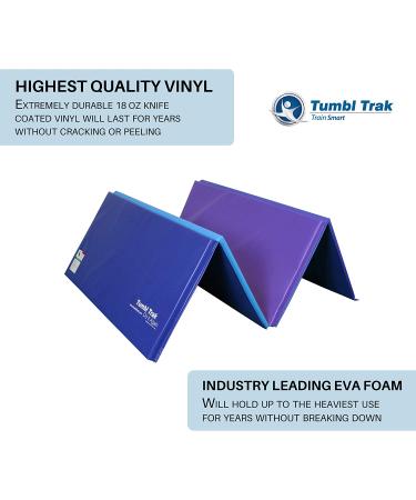 Tumbl Trak Folding Tumbling Panel Mat - Blueberry 4ft x 8ft x 1-3/8in - For Gymnastics, Cheer, Dance, Fitness - Buy Online on GoSupps.com