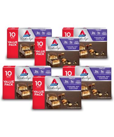 Atkins Endulge Treat Caramel Nut Chew bar 60Count (Value Pack) Snack Food Bar Caramel Nut 10 Count (Pack of 6)