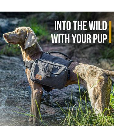 OneTigris Dog Pack for Hiking Camping Travelling Dog Backpack for Hiking Nylon Dog Harness Backpack with Side Pockets for Medium and Small Dogs L Black - Buy Online on GoSupps.com
