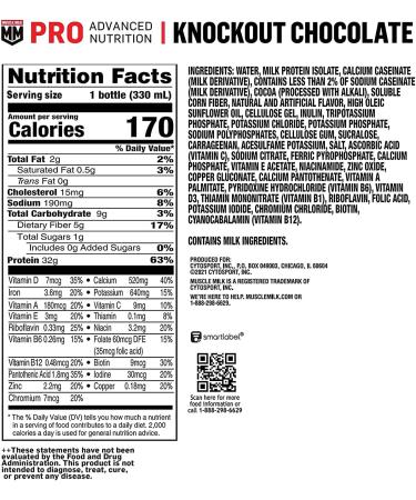 Muscle Milk Pro Advanced Nutrition Protein Shake Knockout Chocolate 11.16 Fl Oz Pack of 12 & Pure Protein Chocolate Protein Shake 30g Protein 11oz Bottles 12 Pack - Buy Online on GoSupps.com
