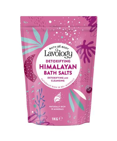 Himalayan Bath Salts by Lavology - 1kg - All Natural Ingredients - Detoxify Cleanse Purify 1 kg (Pack of 1) Himalayan Salt