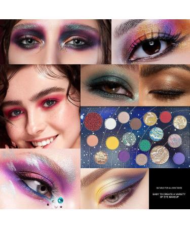 FREEORR 18 Colors Galaxy Eyeshadow Palette - High-Pigmented Shimmer & Matte Shades - Buy Online on GoSupps.com