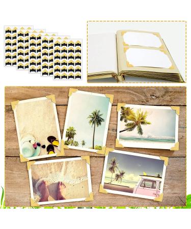 Pajean 720 Pieces Photo Corners Self Adhesive Photo Corners for Scrapbooking and Stamping Supplies DIY Scrapbook Stickers Album Diary Personal Journal Diary Organizer(Gold) - Buy Online on GoSupps.com