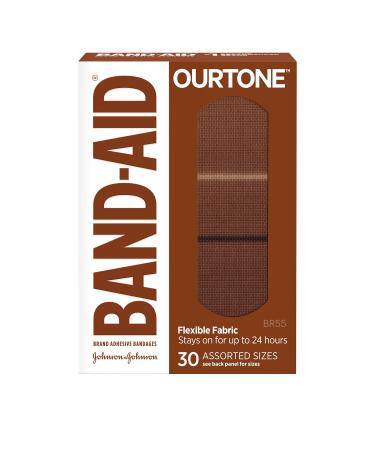 Band-Aid Brand Ourtone Flexible Fabric Adhesive Bandages, Flexible Protection & Care of Minor Cuts & Scrapes, Quilt-Aid Pad for Painful Wounds, BR55, Assorted Sizes, 30 Count - Buy Online on GoSupps.com