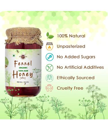100% Raw Organic Unprocessed NMR Certified Premium Superfood for Nourishing Wellness Raw Non-GMO Honey (Fennel 500ml) Fennel 1 count (Pack of 1) - Buy Online on GoSupps.com