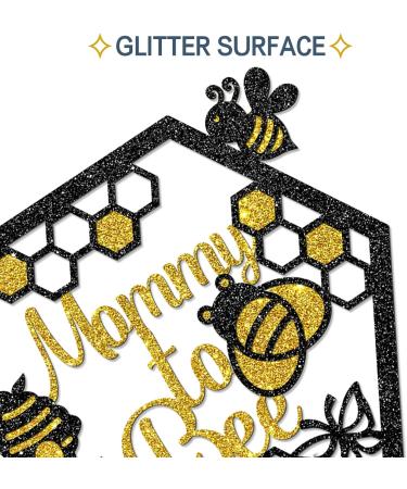 Tenhaisi Mommy to Bee Cake Topper - Bee Theme Birthday/Baby Shower/Gender Reveal Party Decorations - Pregnant Baby on the Way about to Pop Cake Decorations - Gold&Black Glitter Cake Topper - Buy Online on GoSupps.com