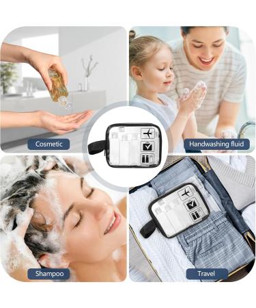 Diboniur Cultural Bags - 10-Part Aircraft Travel Set | 6 Travel Bottles 100ml & Funnels | Essential Accessories for Shampoo Cream Liquid & Lotion - International Shipping Available - Buy Online on GoSupps.com