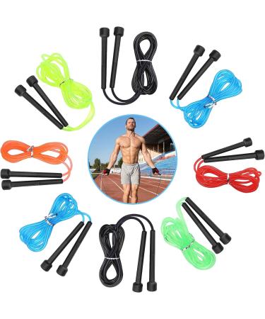 JUSDO 8 Pack Adjustable PVC Jump Rope for Cardio Fitness - Versatile Exercise Tool for Kids and Adults - 9 Feet - Buy Online on GoSupps.com