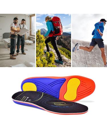 Safetoe Plantar Fasciitis Orthotic Insoles - High Arch Support, Memory Foam, Shock Absorption - Ideal for Standing Workers, Runners - Relieve Flat Feet, Heel Pain, Metatarsalgia - Black, Size L (US 8-9.5) - Buy Online on GoSupps.com