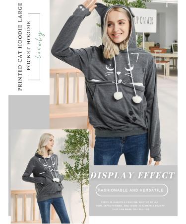 Shop Dresswel Women s Hooded Sweater & Cat Dog Bag Autumn Winter Collection in XXL - Dark Gray - Buy Online on GoSupps.com