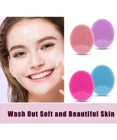 Buy 4 Pieces Silicone Face Cleaning Brushes - Ultimate Face Scrubber & Sponge for Deep Cleansing - Buy Online on GoSupps.com