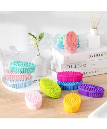 Premium Soft Silicone Sensory Brush for Kids with Autism - 2-in-1 Body Scrubber for Sensory Room & Occupational Therapy - Oval Purple - Buy Online on GoSupps.com