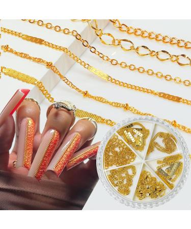 VONNST Nail Art Charms 3D Art Decoration Chains Metal Punk Accessory Nails Supply for Women Manicure Tips 1 - Buy Online on GoSupps.com
