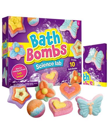XXTOYS Bath Bombs Science Lab - Create 10 Bath Bombs  Bath Toys for Kids - Great Gifts for Girls Age 8-12  Crafts Kit for Girls  Spa Kit for Girls
