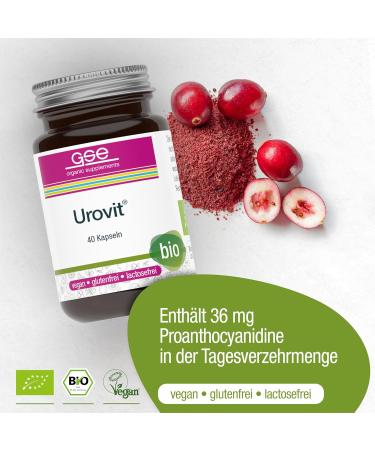 GSE Urovit Cranberry Powder Capsules - 40 Pieces | Boost Urinary Health & Wellness | International Shipping Available - Buy Online on GoSupps.com