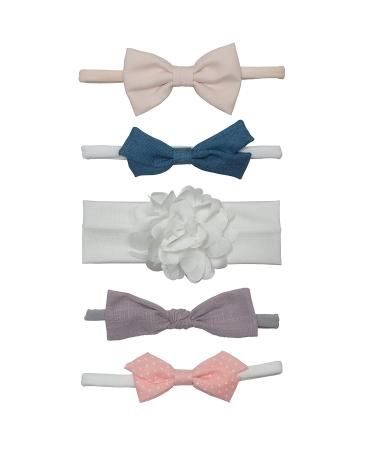 Elly & Emmy Baby Girl Headband Stand Organizer Set - Pink Floral Print, 5pc Hair Accessories for Newborns & All Hair Types - Buy Online on GoSupps.com