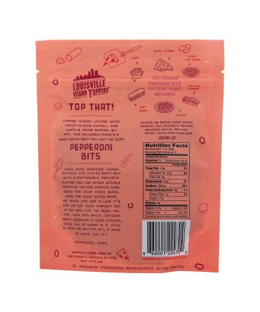 Louisville Vegan Jerky Pepperoni Bits - Vegetarian & Vegan-Friendly, 6g Protein, 3 oz 2-Pack - Buy Online on GoSupps.com