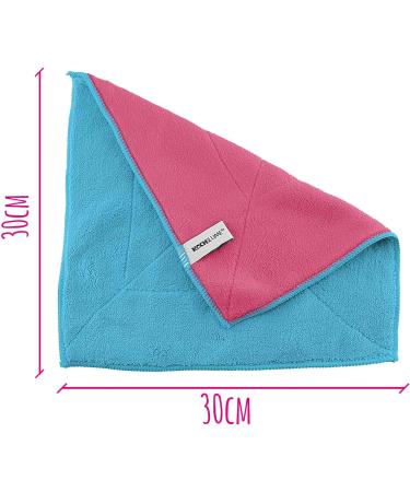 Kochblume 1-3-5-10 Set | Microfibre Cloth Cleaning Cloth 30 x 30 cm Absorption Capacity up to approx. 300 ml | In a Colourful Box (Blue/DKL-Blue Set of 10) Blue 10er Set - Buy Online on GoSupps.com