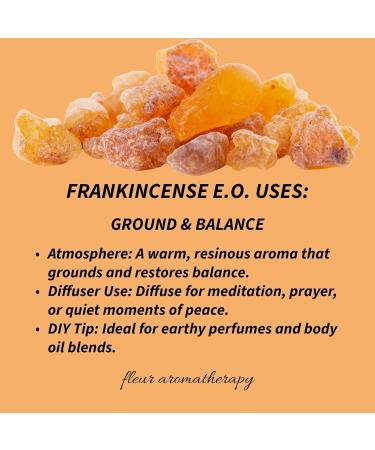 Frankincense Essential Oil 10ml 100% Pure Boswellia carterii Steam Distilled GC/MS Tested Warm Resinous & Grounding Aroma Therapeutic Quality Fleur Aromatherapy - Buy Online on GoSupps.com