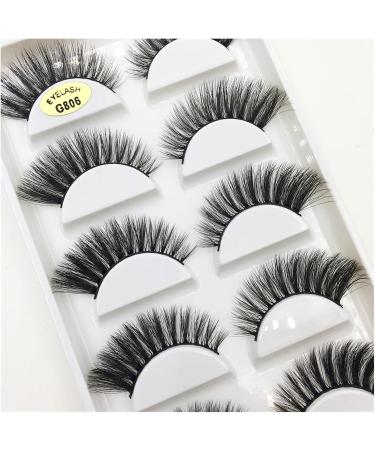 UAMOU 10/50 Boxes 5 Pairs 3D Mink False Eyelashes Soft Lashes Makeup Eyelash Faux Cils Cilios Maquiagem Cheerfully (Color : 5Pairs G800 Size : 50 Boxes 50 Pairs) - Buy Online on GoSupps.com