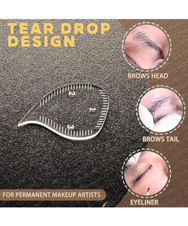 Hairstroke Brow Mapping Ruler Gabarit R utilisable en Acrylique pour Sourcils & Eyeliner Guide de Dessin Rapide 1 Minute pour une Forme d Arche Pr cise et un Design de Sourcils Soign (Kit-2) - Buy Online on GoSupps.com