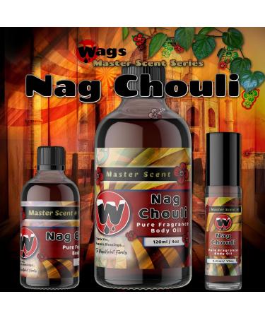 Nag Champa & Patchouli Essential Perfume Oil | WagsMarket | Roll-On & Glass Bottles (0.33oz - 4oz) | International Shipping - Buy Online on GoSupps.com