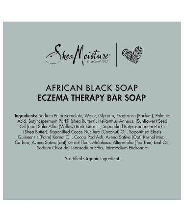 SheaMoisture Eczema African Black Soap Bar with Shea Butter & Aloe Vera - 5 Ounce - Buy Online on GoSupps.com