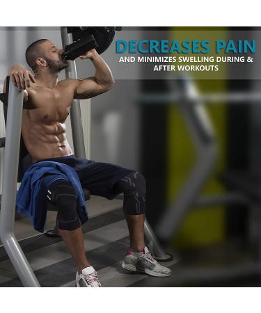 2 Pack Knee Compression Sleeve for Men and Women - Medium Knee Support Brace for Running and Workouts - Buy Online on GoSupps.com