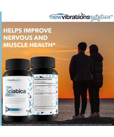 Max Sciatica Pro Plus - Our Best Sciatic Nerve Relief Supplement for Full Nervous System Support - Made with Turmeric Vitamin D Vitamin C & More - Nerve Support Formula Nerve Support Supplement - Buy Online on GoSupps.com