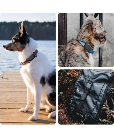 Dog Collar Holder for Galaxy SmartTag2 - Waterproof Silicone Protective Cover for Pets & Cats Anti-Loss & Scratch-Resistant (Black/Olive Green 2-Pack) - Buy Online on GoSupps.com