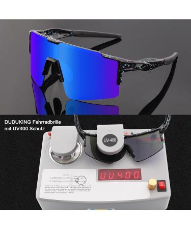 Duduking Sports Glasses | UV400 Protection Cycling Sunglasses for Men & Women | Interchangeable Lenses for Outdoor Activities - Buy Online on GoSupps.com