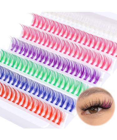 140Pcs CC Curl Colored Lash Clusters for DIY Eyelash Extensions | ALPHONSE Style A - 6 Colors - Buy Online on GoSupps.com