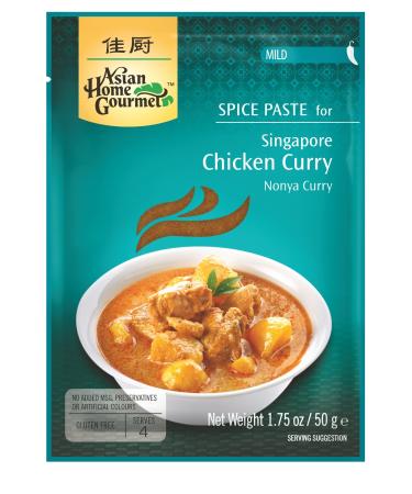 Asian Home Gourmet Nonya Spice Paste Pack of 6 (6 x 50g)
