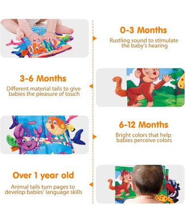 Sensory Toys Bundle for Newborns & Infants | Soft Activity Book & Crinkle Paper Bath Toys | Perfect Gift for Baby Boys & Girls (0-12 Months) - Buy Online on GoSupps.com