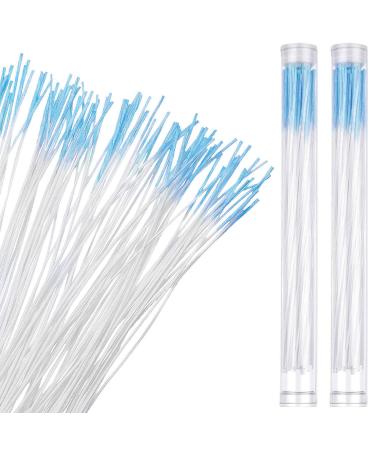 FOMIYES Nose Ring Cleaner 180pcs Ear Floss Earring Hole Floss Earrings Hole Cleaner Ear Piercing Cleaner Cleaning Line Tool for Girls Women Men Ear Piercing Care Kit Sky-blue
