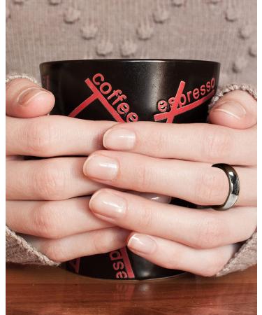 Hematite Magnetic Rings 2PCS for Women Men Unisex - Absorb Negative Energy, Balance Anxiety - Root Chakra - Size 10 - Buy Online on GoSupps.com