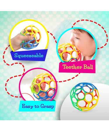 Sensory Baby Toy Gift Set for Boys & Girls | Crinkle Baby Book, Teether, Educational Toys | 6-12 Months & 1 Year Old | Tummy Time Play | Best Shower & Christmas Gift - Buy Online on GoSupps.com