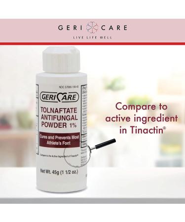 Tolnaftate Antifungal Powder 1% by Geri-Care - Athlete's Foot Care - 45g Bottle - Buy Online on GoSupps.com