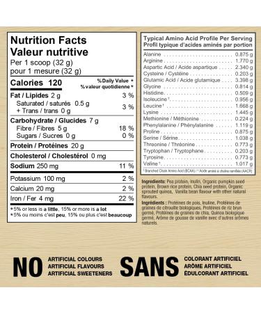 Kaizen Naturals Plant Protein Vanilla Bean 840g Pouch Vanilla 21 Servings (Pack of 1) - Buy Online on GoSupps.com