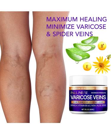 PALINRISE Varicose Vein Cream - 2 Oz | Improves Blood Circulation, Reduces Spider Veins & Heaviness - Buy Online on GoSupps.com
