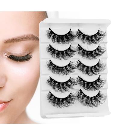 Shop Sibba 5D Faux Mink Eyelashes - 10 Pairs of Dramatic 20mm Wispy & Fluffy Extensions for Stunning Eye Makeup - Buy Online on GoSupps.com