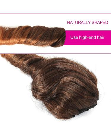 KRSI 14 Ombre Brown Curly Drawstring Ponytail Extension for Black Women - Short Spiral Curl Hairpiece Clip-on for Pretty Party Hair Extensions (T4/30) - Buy Online on GoSupps.com