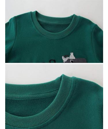 Dinosaur Boys Sweatshirt | Cotton Long Sleeve Jumper for Kids | Toddler Girls Baby Clothes 1-8 Years | Green 2-3 Years - Buy Online on GoSupps.com