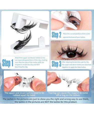 Magnetic Eyelashes Cat Eye Wispy Lashes Magnetic False Eyelashes with Applicator No Glue Needed Natural Strip Lashes Durable 1 Pair Magnetic Lashes - Buy Online on GoSupps.com