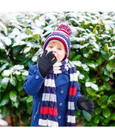 Kids Winter Ski Gloves - 4 Pairs Waterproof Mittens for Toddlers, Full Finger Snow Gloves in Purple, Black, Red, Navy Blue - Ages 1-3 - Buy Online on GoSupps.com